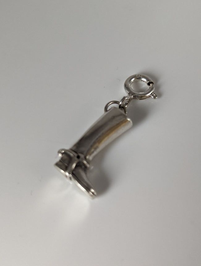 Silver Steed Riding Boot Silver Charm