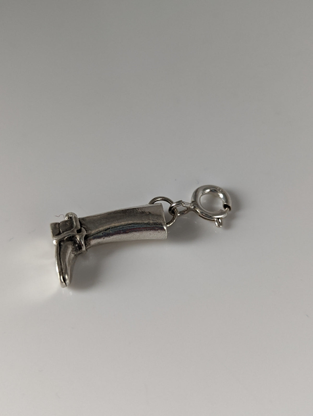 Silver Steed Riding Boot Silver Charm