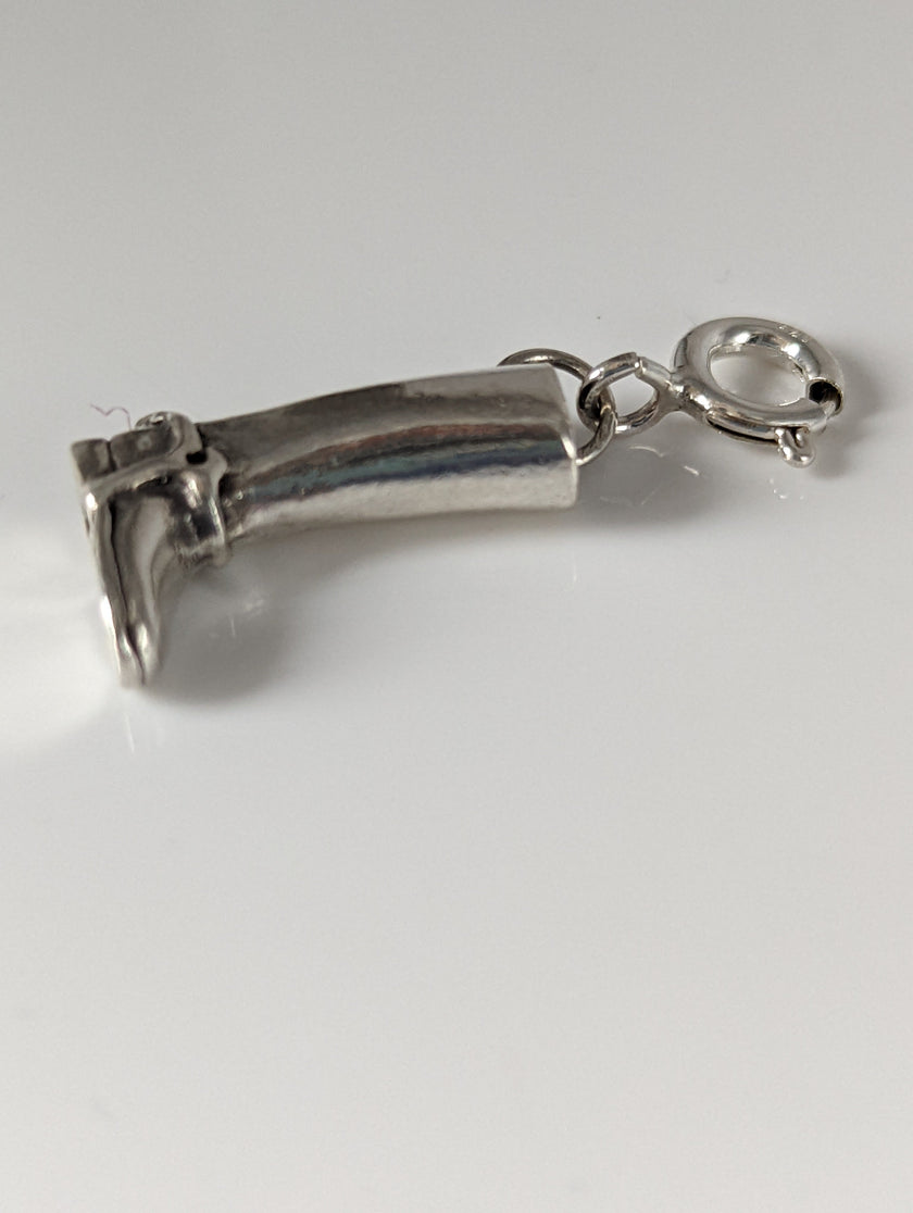Silver Steed Riding Boot Silver Charm