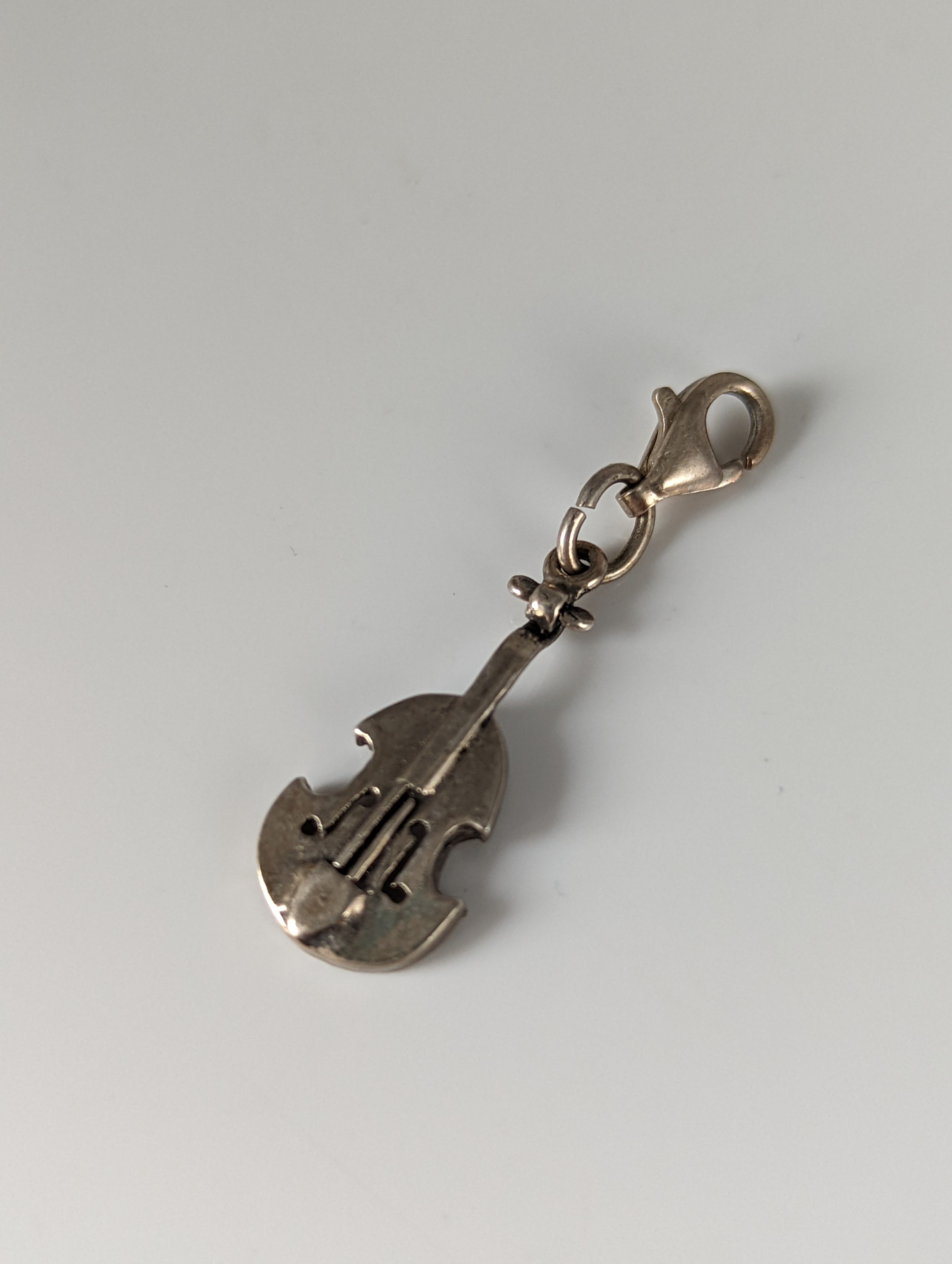 Silver Steed Cello Silver Charm
