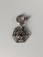 Silver Steed Spider Web Silver Charm