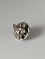 Silver Steed Fox Head Silver Pin