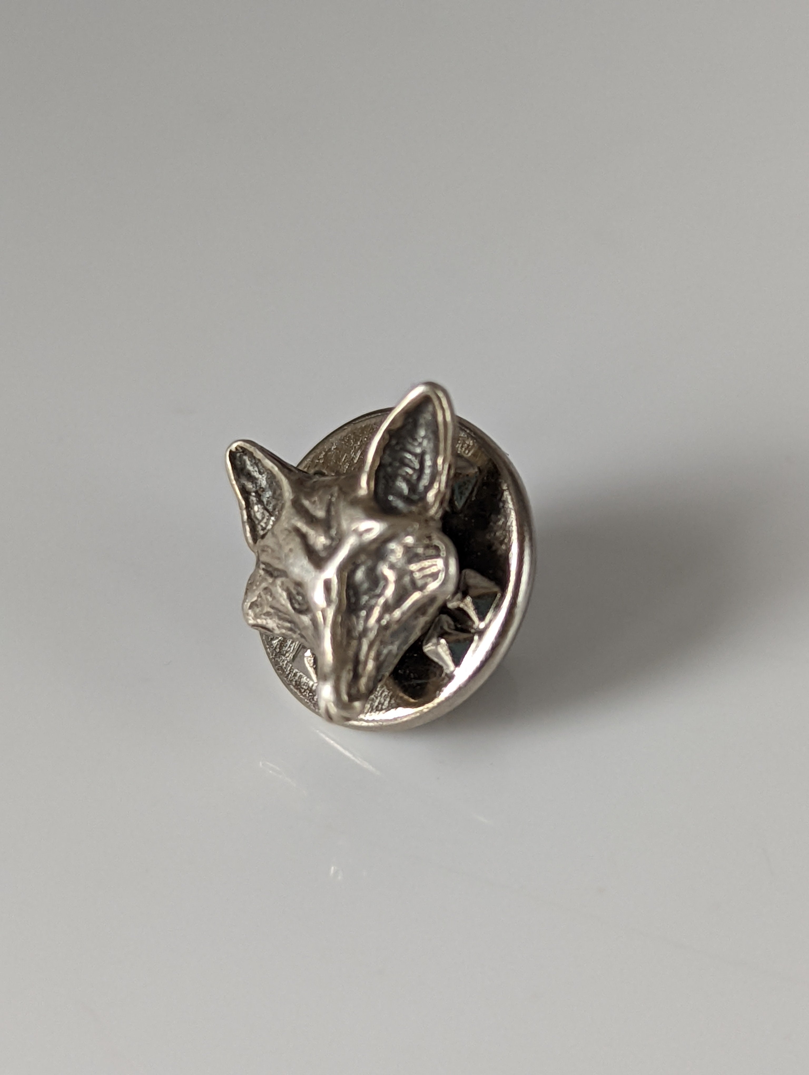 Silver Steed Fox Head Silver Pin