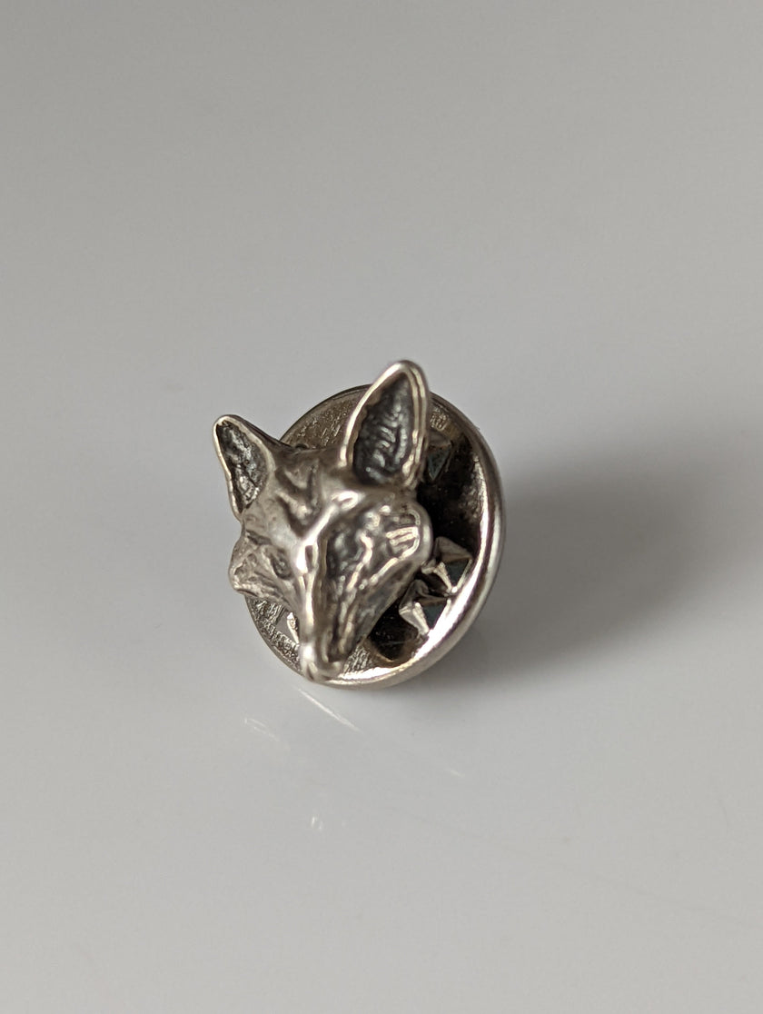 Silver Steed Fox Head Silver Pin
