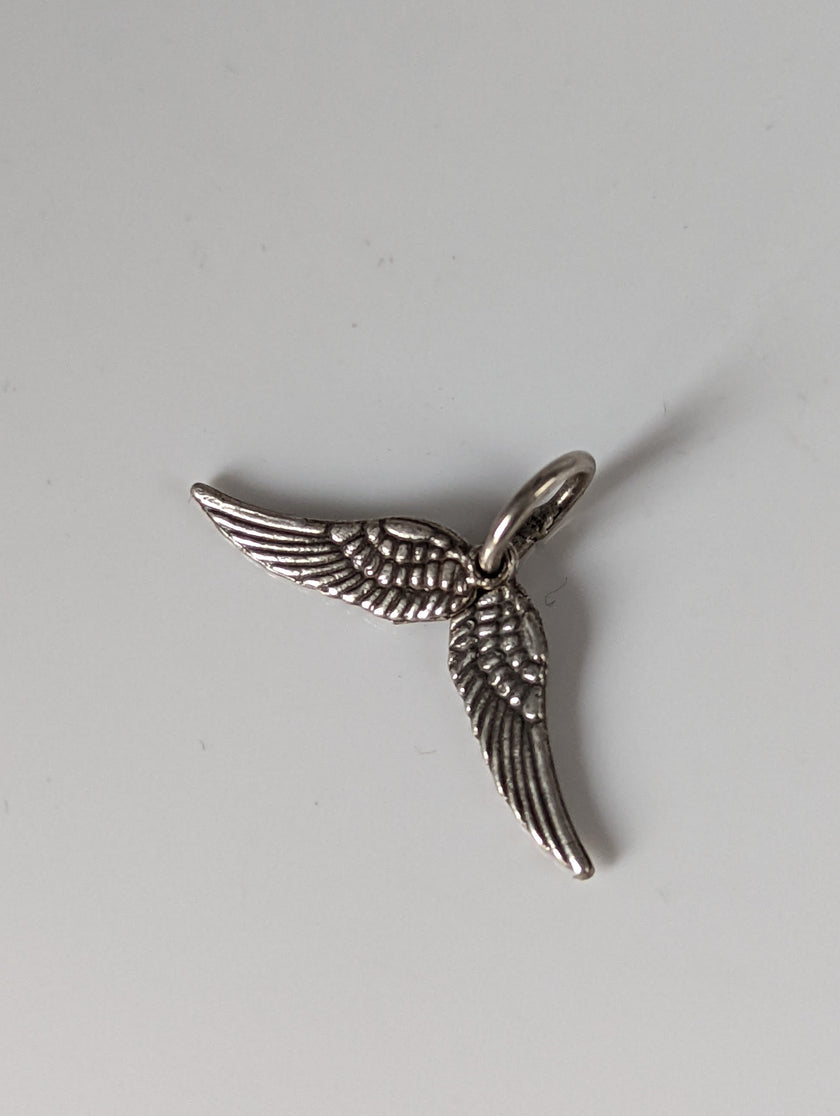 Silver Steed Angel Wings Silver Pendant