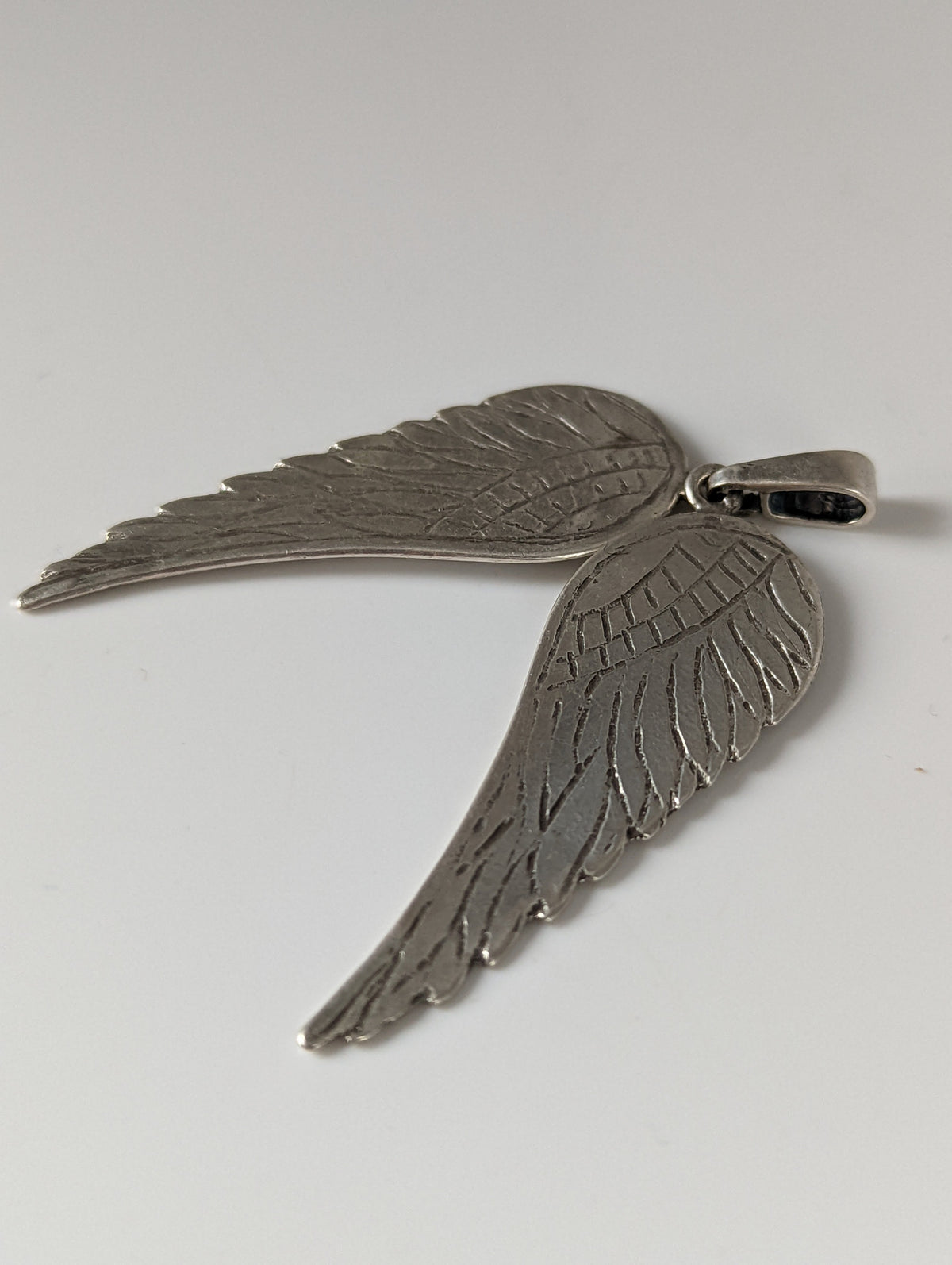 Silver Steed Angel Wings Silver Pendant