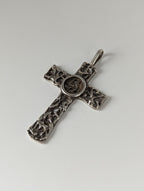 Silver Steed Woven Cross Silver Pendant