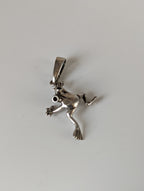 Silver Steed Jumping Frog Silver Pendant
