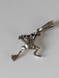 Silver Steed Jumping Frog Silver Pendant