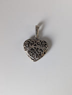 Silver Steed Filigree Heart Silver Pendant