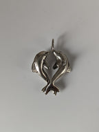 Silver Steed Dancing Dolphins Silver Pendant
