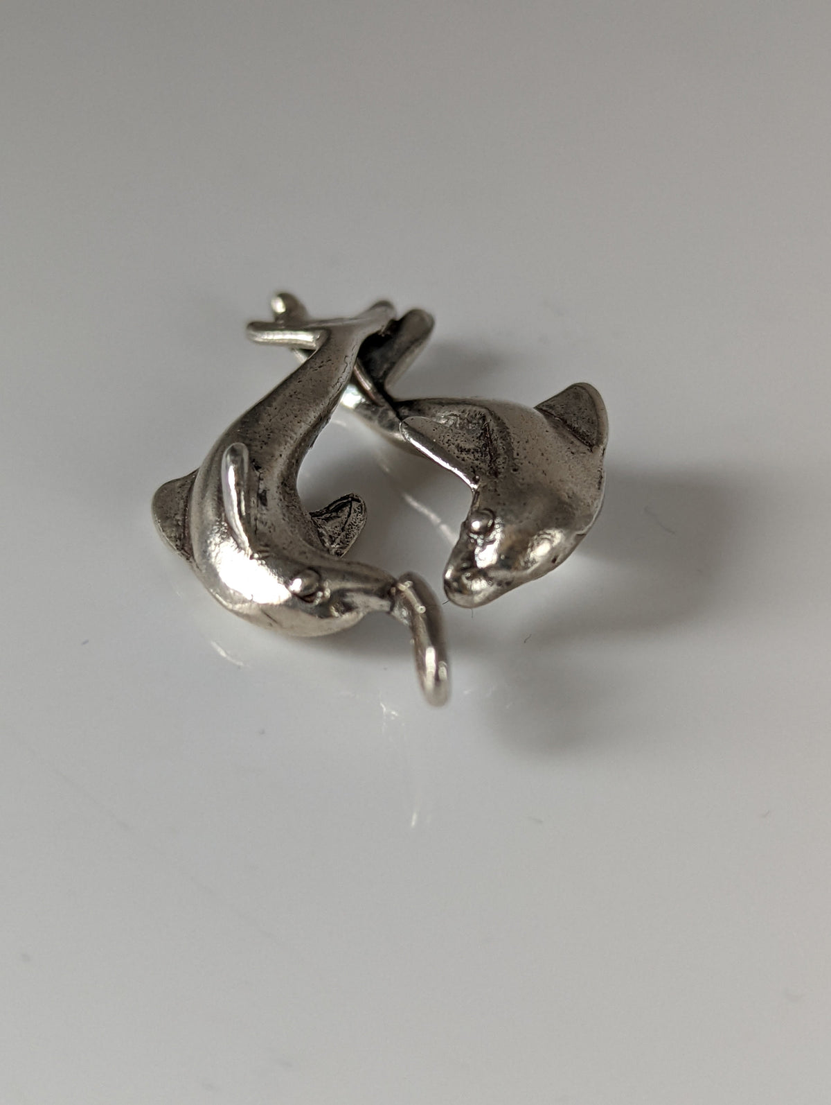 Silver Steed Dancing Dolphins Silver Pendant