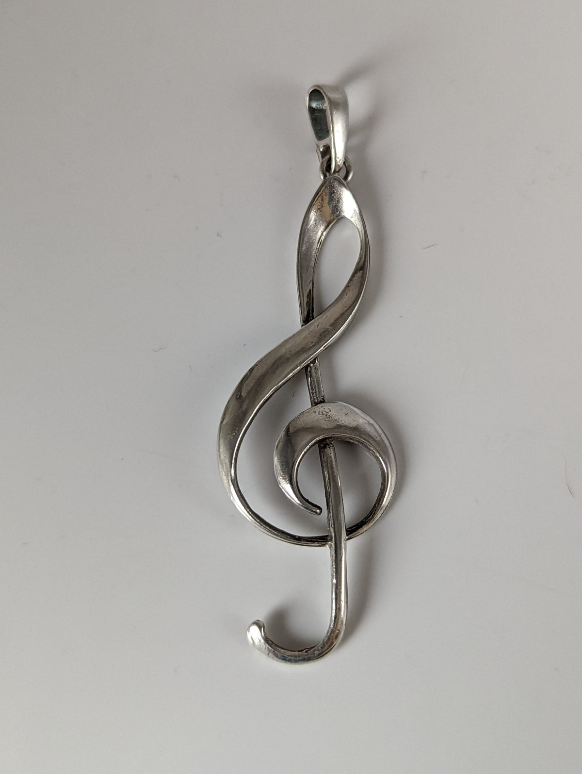 Silver Steed Treble Clef Silver Pendant