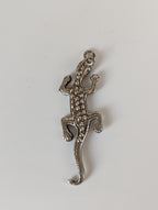 Silver Steed Detailed Lizard Silver Pendant