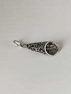 Silver Steed Filigree Cone Silver Pendant