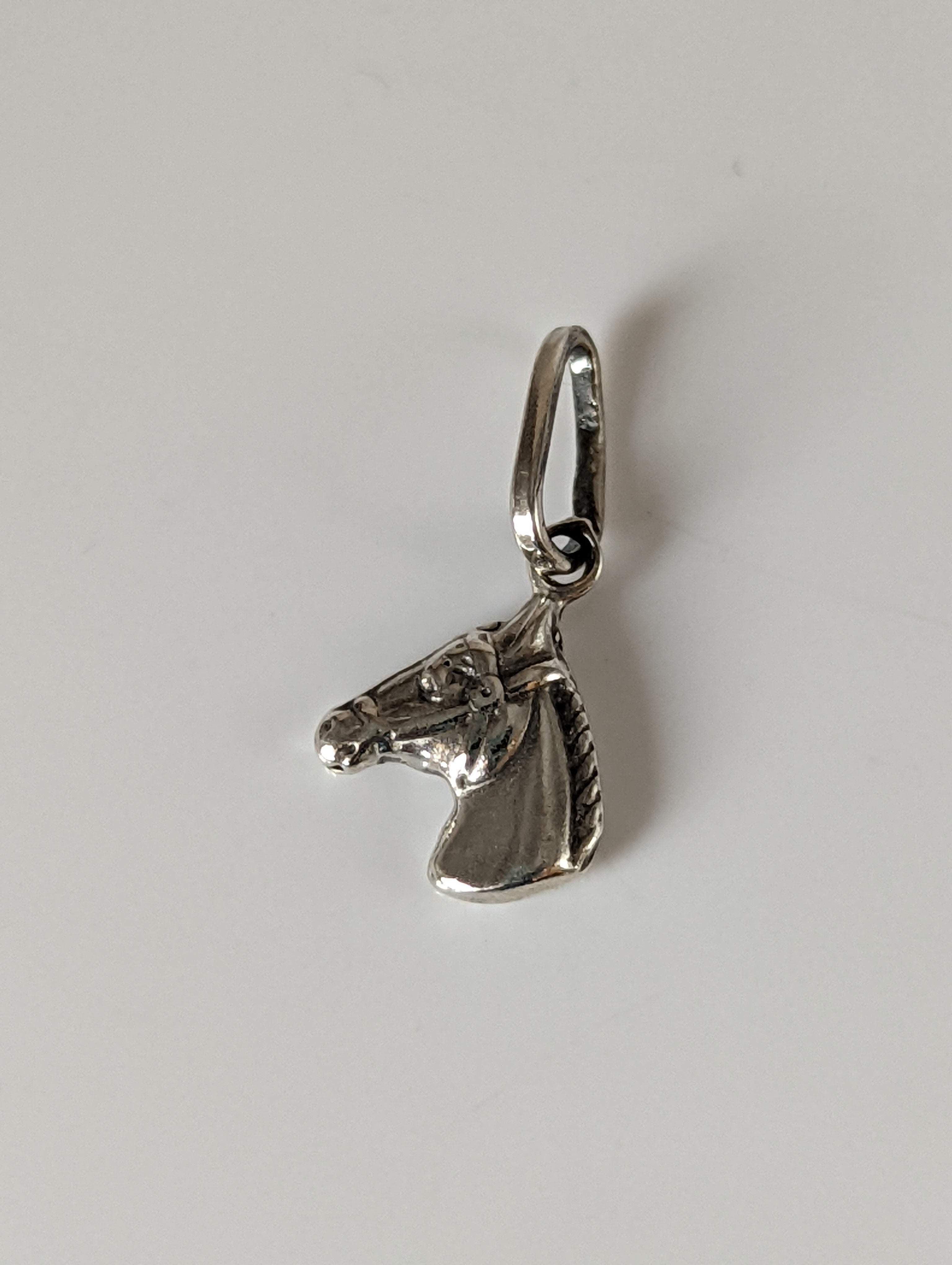 Silver Steed Horse Head Silver Pendant
