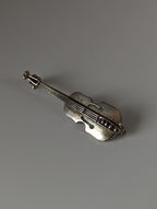 Silver Steed Cello Silver Brooch