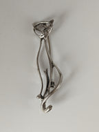 Silver Steed Feline Silver Brooch