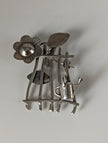 Silver Steed Garden Silver Brooch