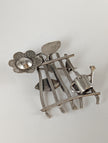Silver Steed Garden Silver Brooch