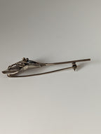 Silver Steed Leaf Frog Silver Brooch