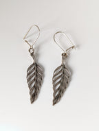 Silver Steed Tropical Leaf Dropped Earrings