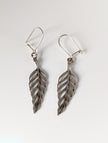 Silver Steed Tropical Leaf Dropped Earrings