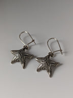 Silver Steed Sea Star Dropped Earrings