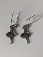 Silver Steed Ballet Dancer Dropped Earrings