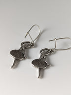 Silver Steed Ballet Dancer Dropped Earrings