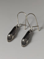 Silver Steed Slipper Silver Dropped Earrings