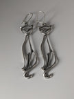 Silver Steed Feline Silver Dropped Earrings