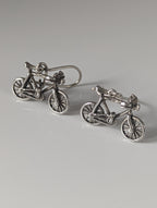 Silver Steed Bicycles Dropped Earrings