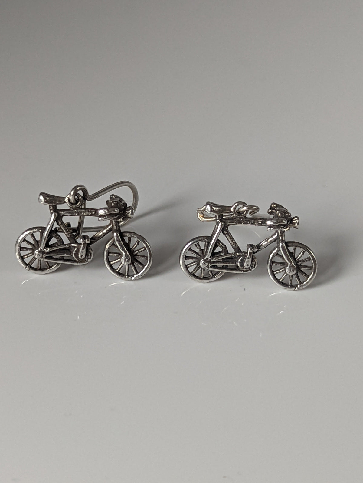 Silver Steed Bicycles Dropped Earrings