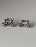 Silver Steed Bicycles Dropped Earrings