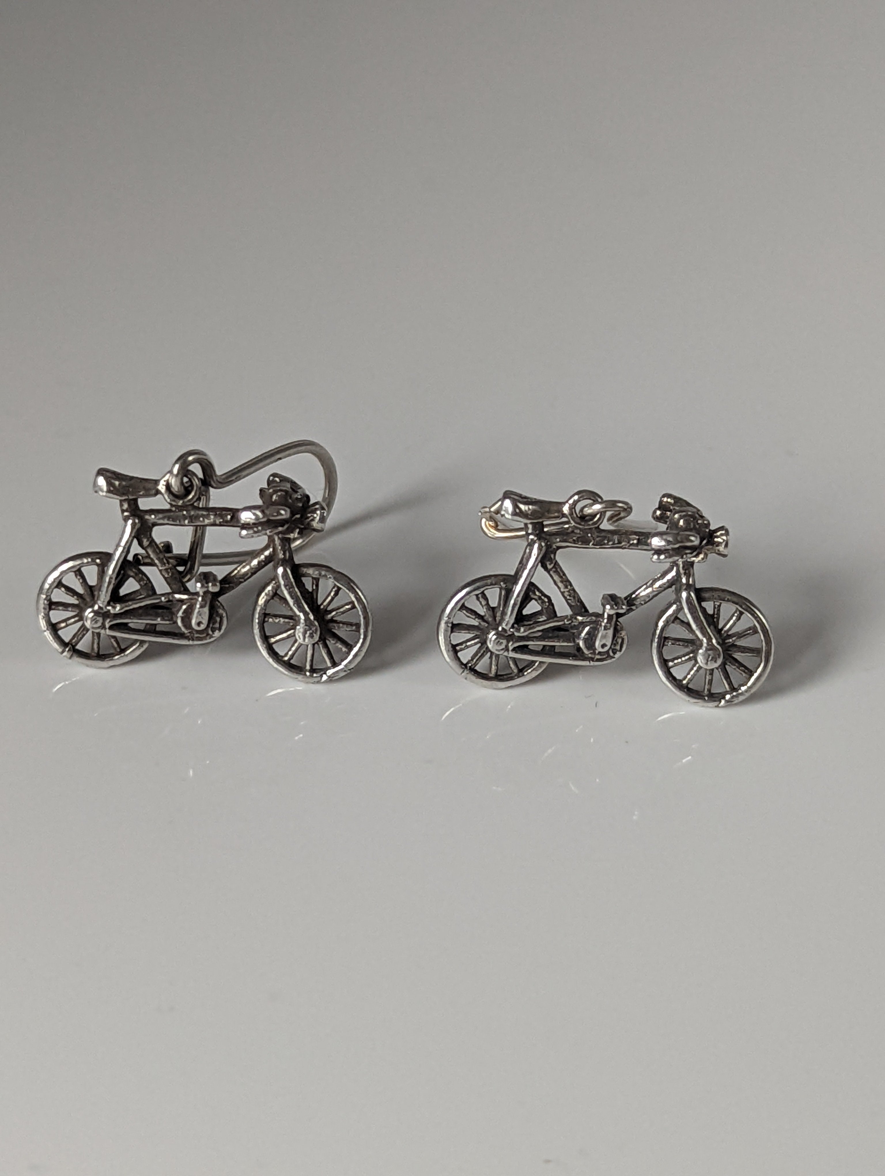 Silver Steed Bicycles Dropped Earrings