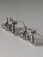 Silver Steed Bicycles Dropped Earrings