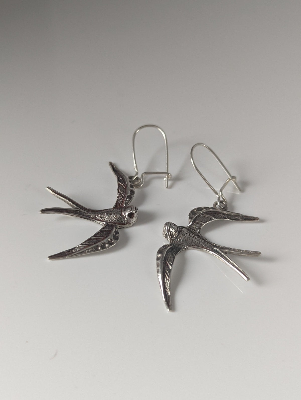 Silver Steed Swallow Silver Dropped Earrings