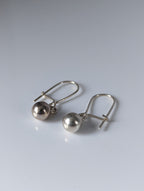 Silver Steed Large Balls Dropped Earrings