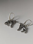 Silver Steed Dropped Greyhound Earrings