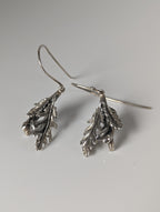 Silver Steed Acorn, Oak Leave Dropped Earrings