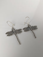 Silver Steed Dragonfly Dropped Earrings