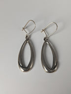 Silver Steed Oval Rope Dropped Earrings