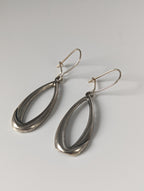 Silver Steed Oval Rope Dropped Earrings