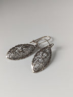 Silver Steed Shield Dropped Earrings