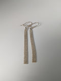 Silver Steed Curtain Dropped Earrings