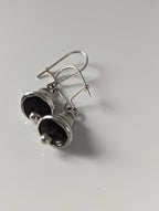 Silver Steed Bells Dropped Earrings