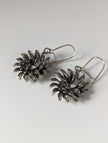 Silver Steed Chrysanthemum Dropped Earrings