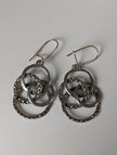 Silver Steed Linked Rings Dropped Earrings