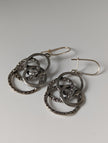 Silver Steed Linked Rings Dropped Earrings
